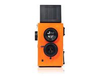 Blackbird Fly 35mm TLR Twin Lens Reflex Camera - Black with Orange Face [Camera]