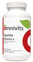 Omnivits Appetite Control + | Crave Control Supplement with L-Tyrosine, 5-HTP for Serotonin, Chromium | Supports Healthy Weight, Dopamine | 120 Vegetarian Capsules