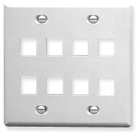 ICC IC107FD8WH - 8 Port Face White, 2-Gang