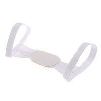 Unisex White Back Posture Corrector Clavicle Shoulder Neck Support Brace Strap Breathable & One Size