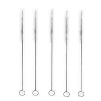 Boddenly 15Pcs Drinking Straw Cleaning Brushes Set Extra Long Pipe Tube Cleaner Nylon Bristles Stainless Steel Handle, Long Straw Brush, Nylon Pipe Tube Cleaner, Bristle Cleaner for Drinking Straws