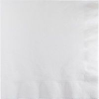 Club Pack of 600 Premium 2 Ply White Disposable Luncheon Napkins 6.25"