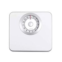 XSWZAQ Health+ Bathroom Body Scales Mechanical Easy Read Retro Analogue Face Stone & Kilograms (White/Black) (Color : White)