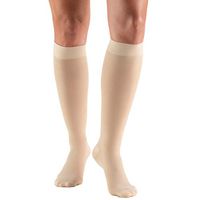 Truform Sheer Compression Stockings, 20-30 mmHg, Women's Thigh High Length, 30 Denier, Nude, Large