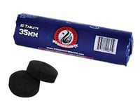 STARBUZZ 35MM COCONUT CHARCOAL ROLL: SUPPLIES FOR HOOKAHS – 10pc of Quick-light shisha coals for hookah pipes. These Easy Lite coal accessories & parts are instant lighting when using a torch lighter.