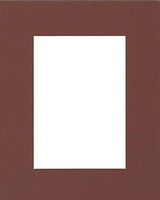 Pack of (2) 22x28 Acid Free White Core Picture Mats Cut for 18x24 Pictures in Brown