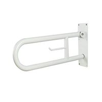 XF Toilet Safety Armrest, Stainless Steel Thickened 32mm Pipe Diameter Anti-Skid Support, Elderly Bathroom Auxiliary Handle, Carrying Weight 150 Kg, White (Size : 80cm)