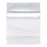 Plymor Zipper Reclosable Plastic Bags w/White Block, 2 Mil, 2" x 2" (Pack of 200)