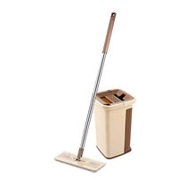 MOP Spinning and Bucket Cleaning Set Two-Way 180-degree Rebound Multifunction Household Khaki Colour with Head2