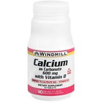 WINDMILL CALCIUM CARB W/Vitamin D 600MG 60Tablets