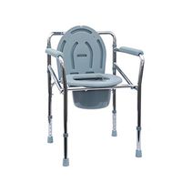 BINZHI Multifunctional Transport Toilet Chair Foldable Waterproof Height Adjustable Bathroom Toilet Seat Toilet, Blue Bedside Toilet (Color : Blue)
