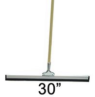 Voyager Tools 30" Floor Squeegee Straight Wood Handle Scratch Resistant Squeegee