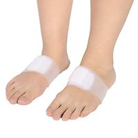 Flat Feet Silicone Orthotic Cushion, Sore Relieve Plantar Fasciitis Arch Support Inserts Compression Sleeve Arch Supports Reusable Compression Foot Wrap for Men and Women(White)