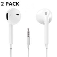 Earbuds/Earphones/Headphones, Premium in-Ear Wired Earphones with Remote & Mic Compatible Apple iPhone 6s/plus/6/5s/se/5c/iPad/Samsung/MP3(White 2Pack)