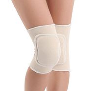 DU&HL Kneepads, Knee Support, Knee Sleeves Brace Protector Pad, Kids Breathable Thicked Crashproof Antislip Dance Cotton Knee Pads Brace Wrap tape for Kids Sport / dancing , white , S