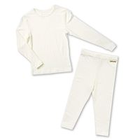 Edenswear Kids Long Underwear Set - Kids Unisex Zinc Infused Smartcel Sensitive Fabric Skin Eczema (110 cm, White)