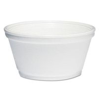 DCC 8SJ20 Foam Container, 8oz, White, 1000/Carton