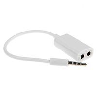 Amazon Fire HD 10 Compatible 3.5mm Headset Splitter Earphone Speaker Audio Y Adapter 2-Port White