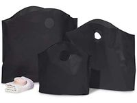 Wave Top Reusable Bags - Black 100% Recycled Wave Top Asst 25 Small, 50 Med, 25 Tall & 25 Large (125 bags) - WRAPS-12WTABK