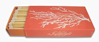 The Joy of Light Designer Matches Coral on Embossed Matte 4" Collectible Matchbox