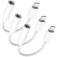 Lightning to 3.5 mm Headphone Jack Adapter, [Apple MFi Certified] 3 Pack iPhone 3.5mm Headphones/Earphones Jack Aux Audio Dongle Adapter Compatible for iPhone 14 13 12 11 XS XR X 8 7, Support All iOS