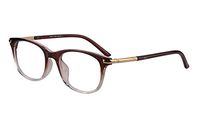 MEDOLONG Women's Asymptotic Multifocal Glasses Horn Rimmed Readers Progressive Multifocus Computer Reading Glasses-RG17(brown,up+0.00,down+2.00)