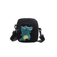 Mini Case Bag Cute Cartoon Crocodile Pouch Crossbody Bag (black-c)