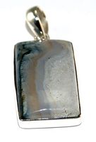 Sterling Silver Moss Agate Pendant Jewellery PEND430