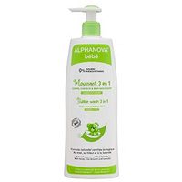 Alphanova, Baby Bubble Bath, 3 in 1 - Body Wash, Shampoo and Bubble Bath, Hypoallergenic, Does Not Sting the Eyes - Organic (500ML/17oz)