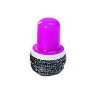 Ozzptuu Detachable Stainless Steel Sponges Scrubbers with Colorful Handle Steel Wire Cleaning Brush Kitchen Tools (4Pcs)