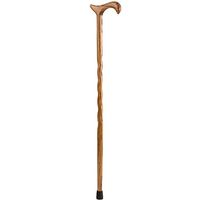 Handcrafted Wood Walking Cane - Made in the USA by Brazos - Twisted Zebra Exotic - 37 Inches