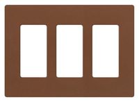 Lutron SC-3-SI Claro Three-gang Wallplate Sienna