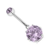 14G 1.8mm 6 Pcs Belly Button Ring Double Gem Balls Navel Rings Body Piecing