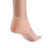 SANNYSIS 1 Pair Silicone Foot Chapped Care Tool Moisturizing Cracked Skin Protector (Beige)