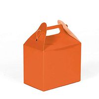 24CT (2 Dozen) Biodegradable Kraft/Craft Favor Treat Gable Boxes, Gift Boxes (Orange, Small)