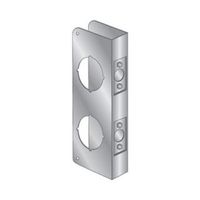 Pro-Lok 2-1/8" Top x 2-1/8" Bottom Bore - 4-1/4" x 12" x 1-3/4" Wrap Plate (6" Between Holes) (Stainless Steel Finish)