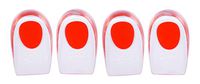 Kkika 4pcs Foot Care Tools Silicone Insoles Cushion Pads Heel Elastic Care Half Yard Shoe Insole Pad With Cloth Anti-fatigue Valgus (Red,Size S for US 6-9)