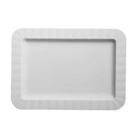 Party Essentials N5704 Deluxe Hard Plastic Appetizer Plate, 7" Length x 5" Width, White (Case of 288)