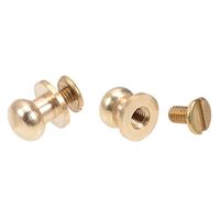 uxcell 5 Sets 8x8mm Round Head Button Stud Slotted Screws Nail Rivet for DIY Leathercraft