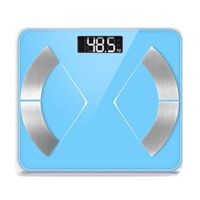 CGOLDENWALL Smart Body Fat Scale Wireless Bathroom Scale Digital Body Composition Analyzer with iOS and Android APP for Body Weight, Fat, Water, BMI, BMR, Muscle Mass (Blue, Battery Type)