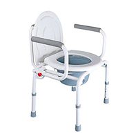 ZWH-Shower Bench Wheelchair Toilet Home Mobile Elderly Toilet Foldable Maternity Bathroom Bathtub, White Shower Chair