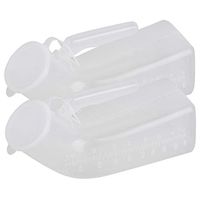 2Pcs 1000ml Thick Firm Male Urinal Urine Bottle with Lid Transparent