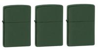 Zippo Green Matte (Pack of 3)