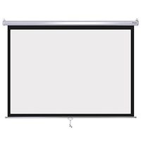 72" 4:3 Manual Pull Down Wall Mount Projector Screen