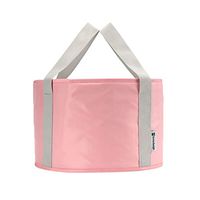 Folding basin- Foldable Washbasin Portable Basin Outdoor Travel Insulation Foot Bath (Color : Light pink, Size : H20XW31cm)
