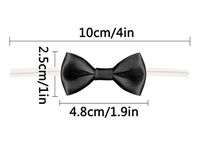 Black Twist Tie Bows for Bakery Candy Lollipop Cello Bag (50 Pack)