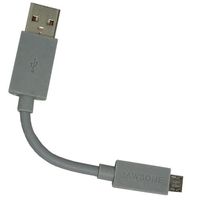 Aliph Jawbone SHORT micro USB Charge Charging Cable for Jawbone ICON Hero, Rogue, Thinker, Ace, Catch, Bombshell, ICON Earwear Cashmere, Denim, Mesh and Suede Bluetooth Headsets