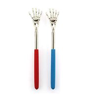 2 Pieces Skull Palm Telescopic Back Scratcher Hand Massager backslap with Rubber Handles(Random Color) (2 PCS)