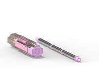 Portable Detachable Stainless Steel Reusable Drinking Straw with Push-pull Case & Cleaning brush - | Foldable Travel Portable Collapsible Straws - by LucaSng (Single Pack) - Purple