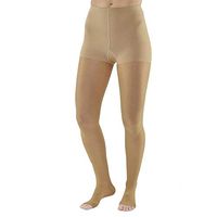 Ames Walker AW Style 270OT Signature Sheers 15 20mmHg Moderate Compression Open Toe Pantyhose w Control Top Silky Nude Medium Relieves Pain of Tired Aching Legs Mild Varicosities and Edema